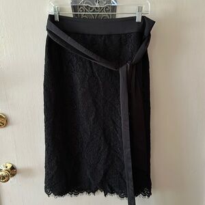 NWT J. Crew Black Lace Pencil Skirt
